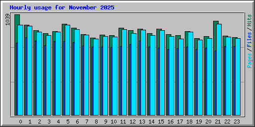 Hourly usage for November 2025