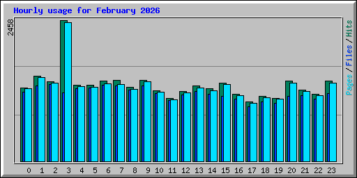 Hourly usage for February 2026
